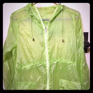 Ladies see thru rain jacket